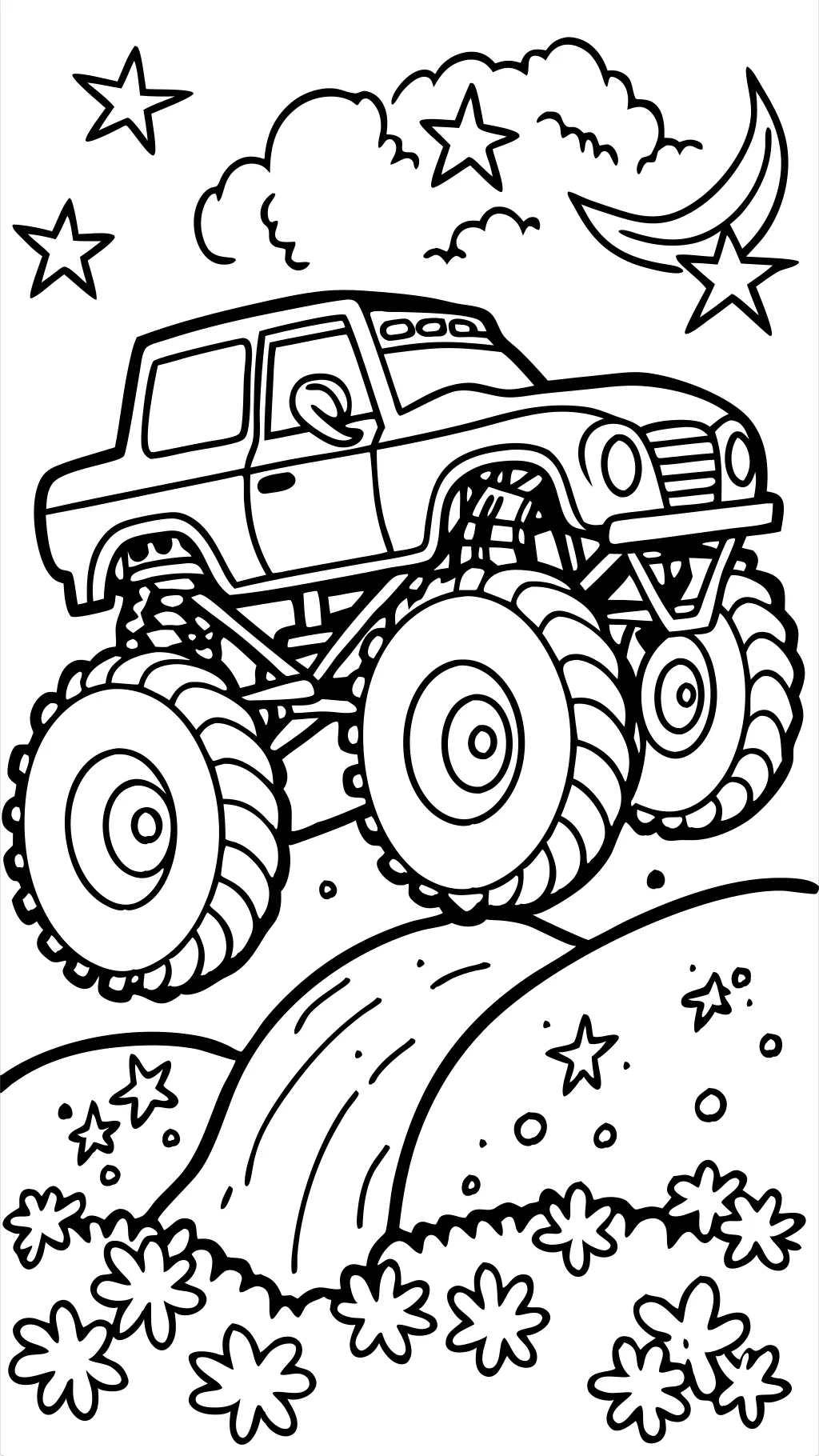 print monster truck coloring pages